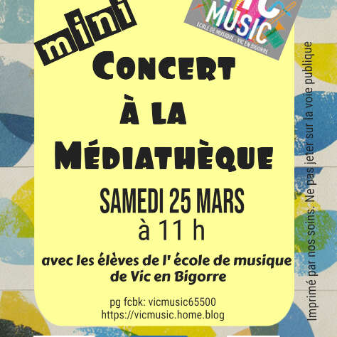 Mini concert à la médiathèque