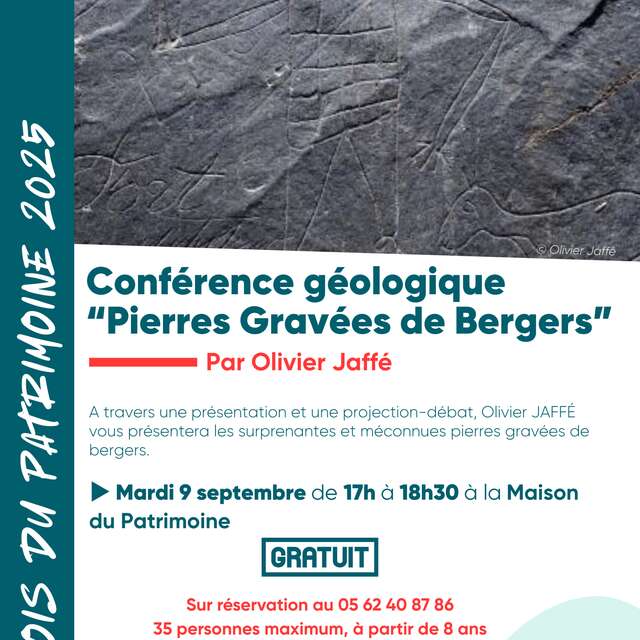 Conférence géologique “Pierres Gravées de Bergers”