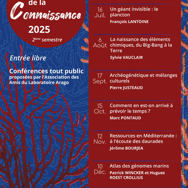 CONFERENCE LES MERCREDIS DE LA CONNAISSANCE - ÉTÉ