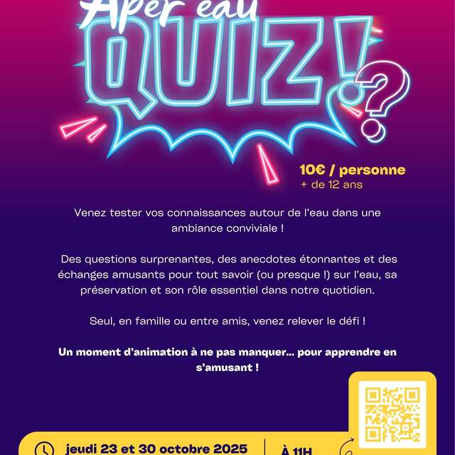 APER'EAU QUIZ D'OCTOBRE