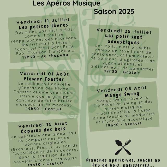 Les Apéros en musique au restaurant Au Bord de l'Eau
