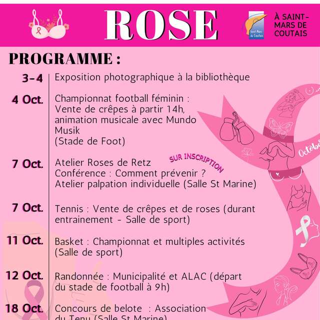 OCTOBRE ROSE A ST MARS DE COUTAIS