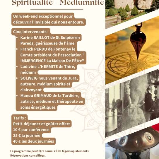 JOURNÉES SPIRITUALITÉ - MÉDIUMNITÉ