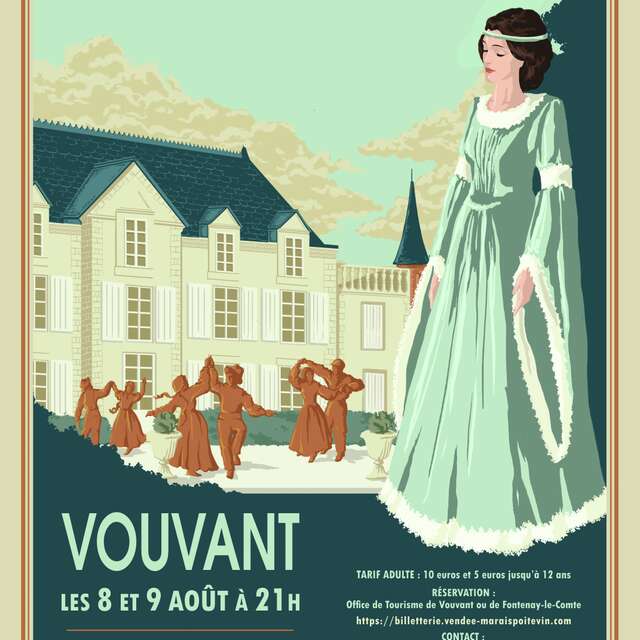 Spectacle nocturne au château de la Recepte de Vouvant "Mélusine et le pacte rompu"