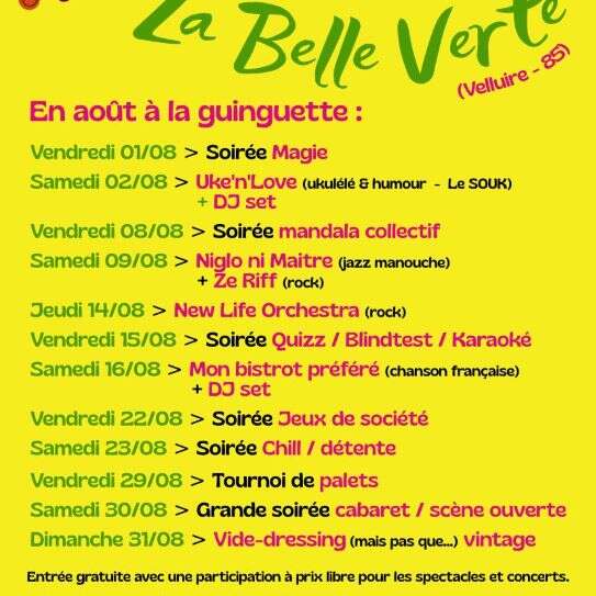 Soirée Quiz, Blindtest et Karaoké - Guinguette La Belle Verte