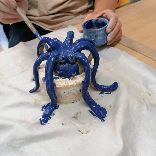 Les artistes à l'atelier