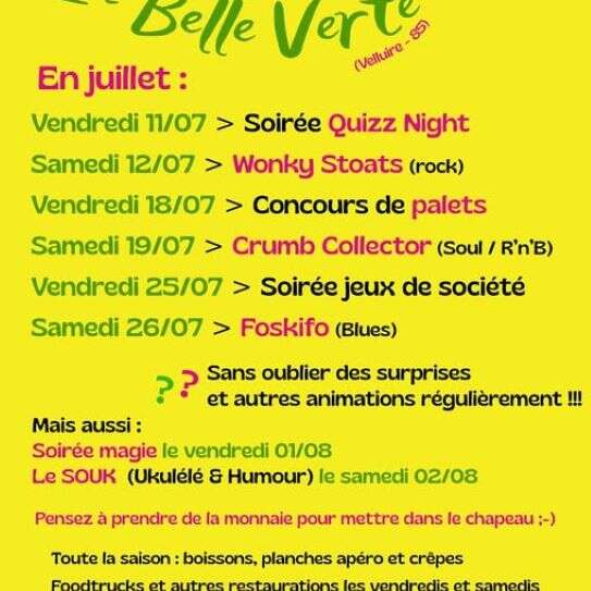 Concert 2 de choeur et Wonky Stoats - Guinguette La Belle Verte