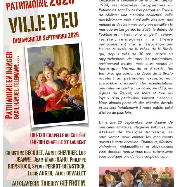 Journées du Patrimoine | Heures Musicales de la Vallée de la Bresle