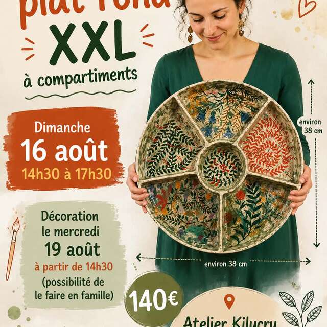 ATELIER - Fabrique ton plat rond XXL