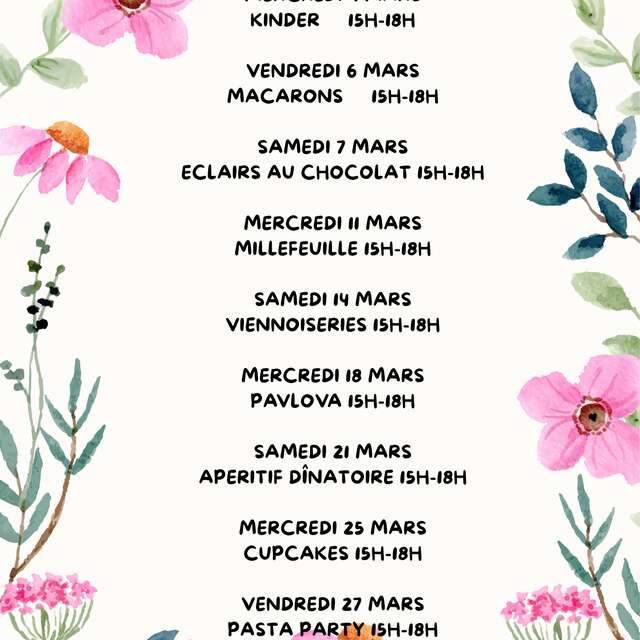 LE COUP DE PÂTE D'ISA : ateliers de pâtisserie