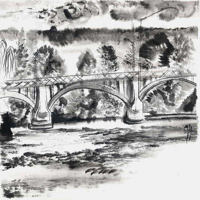 La Seine animée : Atelier de peinture chinoise en plein air au bord de la Seine