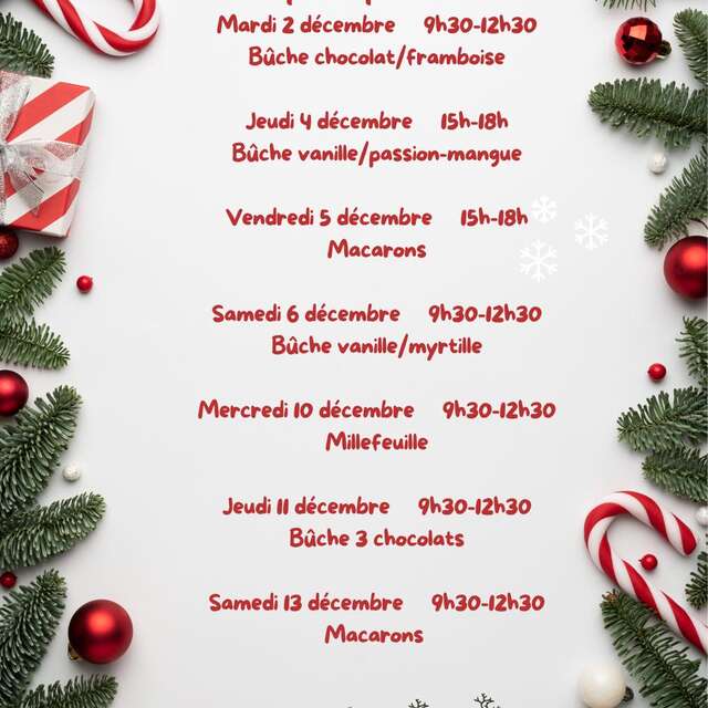 Ateliers de pâtisserie