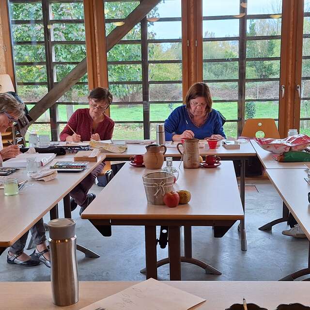 Cours de dessin et aquarelle proposé par l'association TETICAP