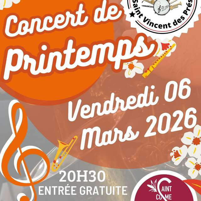 Concert de printemps de la Musique de Saint Vincent-des-Prés
