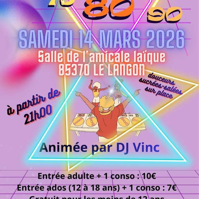 SOIRÉE ANNÉES 70 80 90
