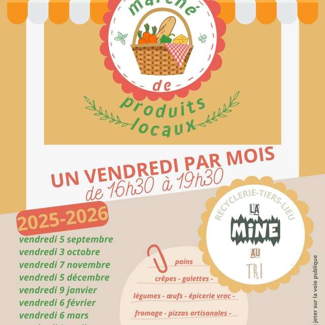MARCHÉ DE PRODUCTEURS à La Mine Au Tri d'avril