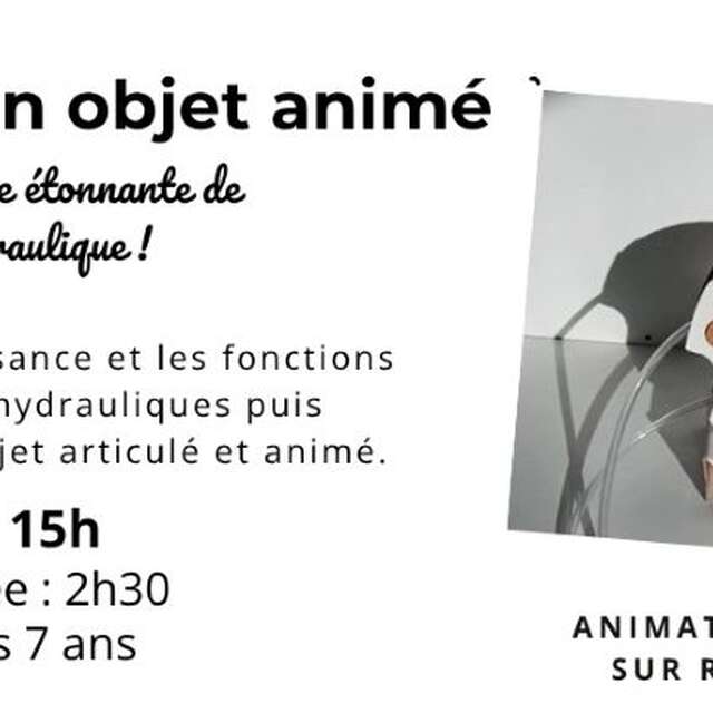 Atelier : Crée un objet animé par la force étonnante de l'hydraulique