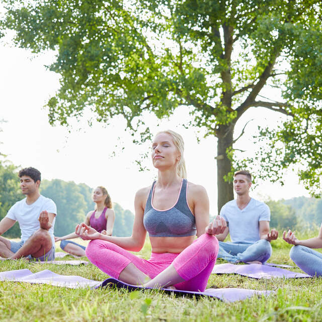 Cours de yoga à la ferme