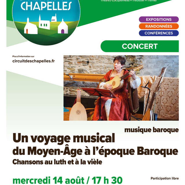 Un voyage musical du Moyen-Âge à l'époque Baroque - Chansons au luth et à la vièle - Circuit des Chapelles
