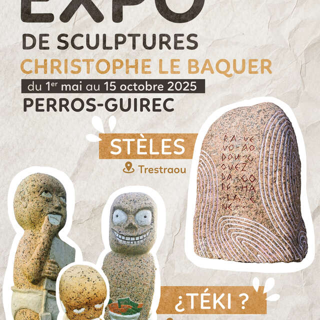 Expositions de sculptures Teki & Stèles de Christophe Le Baquer