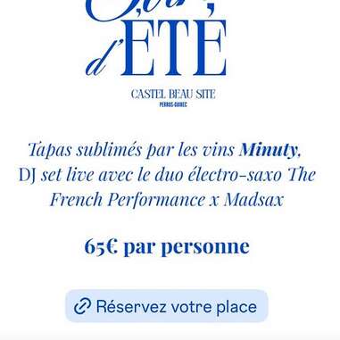 Soirée d'été au Castel Beau Site