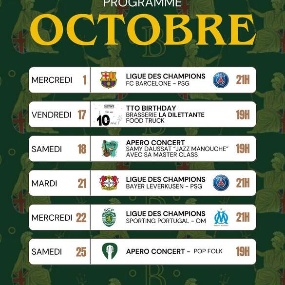 Ligue des Champions au Pub Le Britannia
