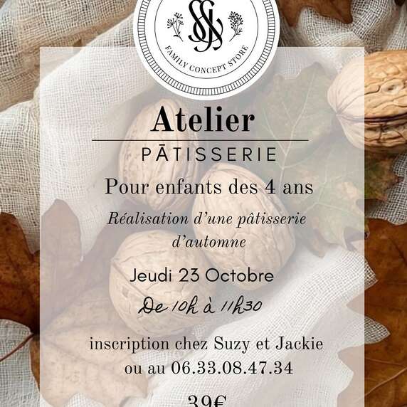 ATELIER PATISSERIE POUR ENFANTS chez Suzy & Jackie