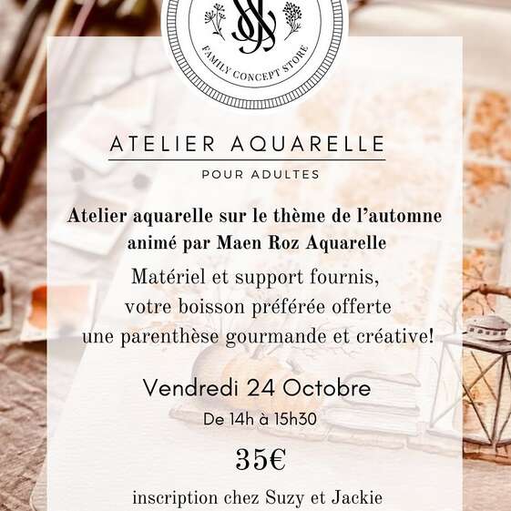 ATELIER AQUARELLE chez Suzy & Jackie