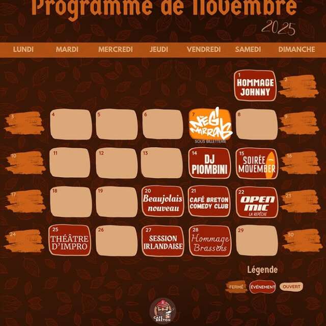 Soirée Movember au Café Breton