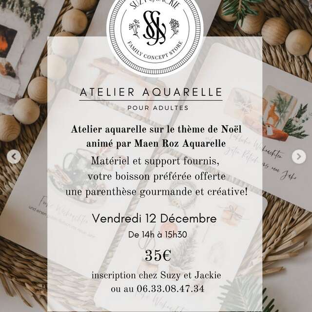 ATELIER AQUARELLE chez Suzy & Jackie