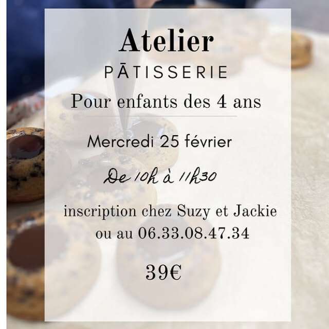 ATELIER PATISSERIE POUR ENFANTS chez Suzy & Jackie