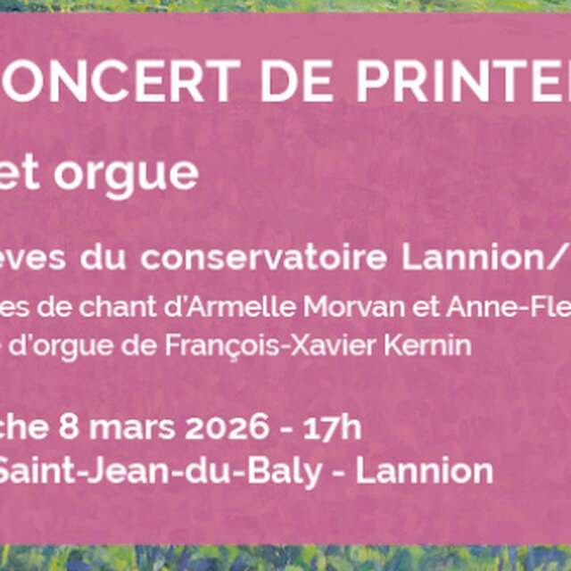 Concert de printemps - voix et orgue