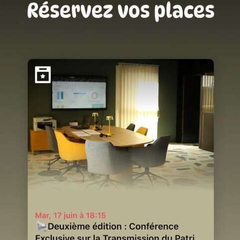 Conférence sur la transmission du patrimoine