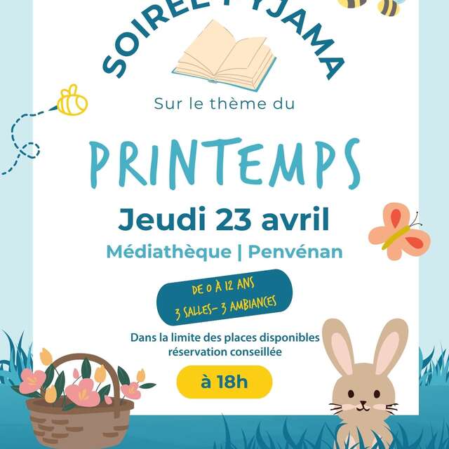 Soirée pyjama sur le thème du printemps