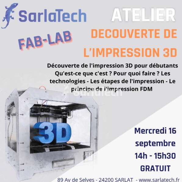 Atelier : Découverte Impression 3D