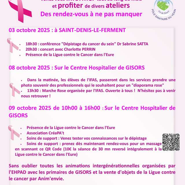 Octobre Rose - Centre hôspitalier de Gisors