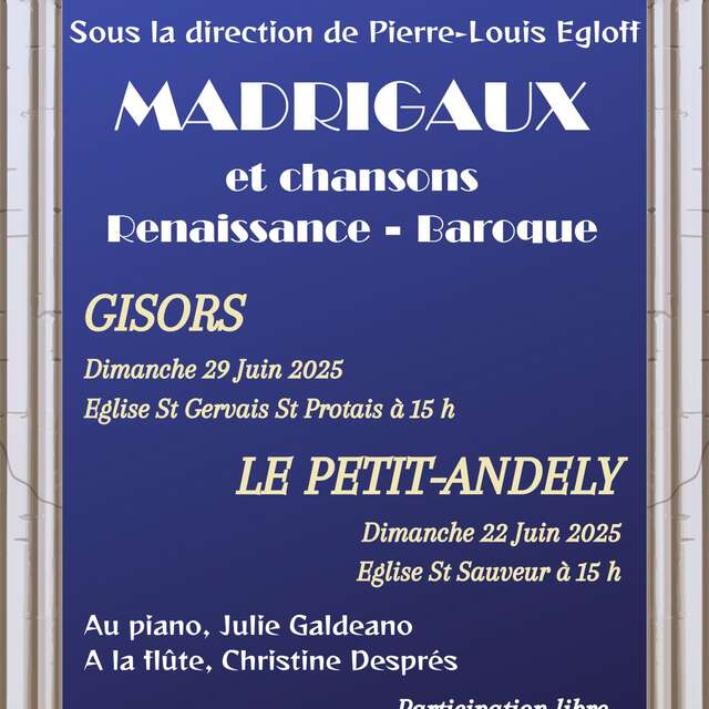 Madrigaux et chansons Renaissance - Baroque