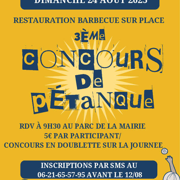 Concours de pétanque - 3ème édition