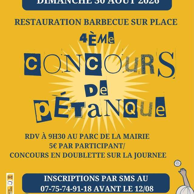 Concours de pétanque - 4ème édition