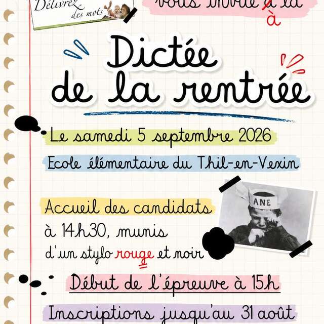 Dictée de la rentrée