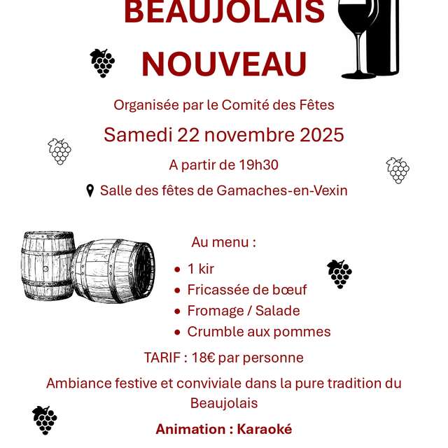 Soirée Beaujolais Nouveau - karaoké
