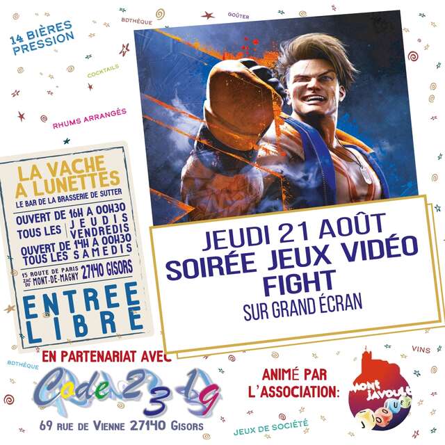 Soirée jeux vidéo fight