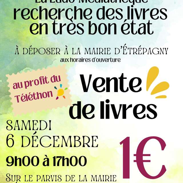 Vente de livres au profit du Téléthon