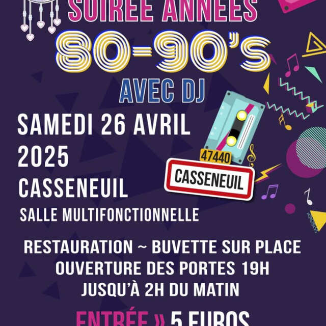Soirée années 80-90's