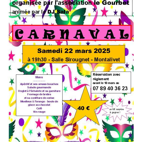 Repas & Soirée dansante "Carnaval"