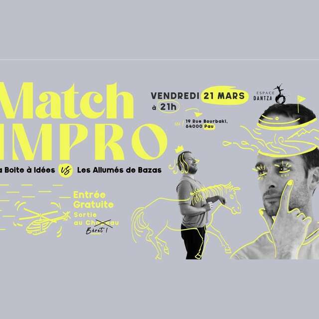 Match d'improvisation théâtrale : la Compagnie la Boîte à Idées vs les Allumés de Bazas