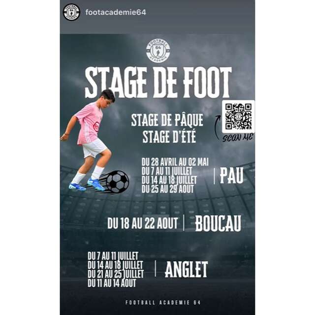 Stage football Académie 64 - Vacances Pâques