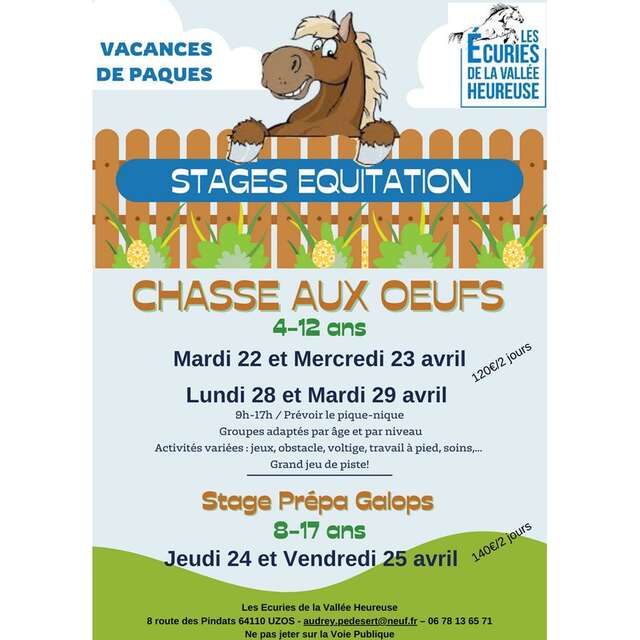 Stage Equitation & Chasse aux oeufs
