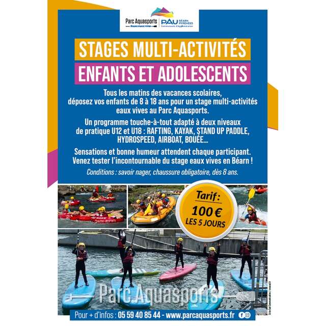 Stage été multiactivités Parc Aquasport
