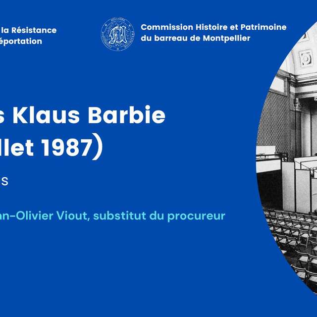 CONFÉRENCE EXCEPTIONNELLE "KLAUS BARBIE" DE JEAN-OLIVIER VIOUT